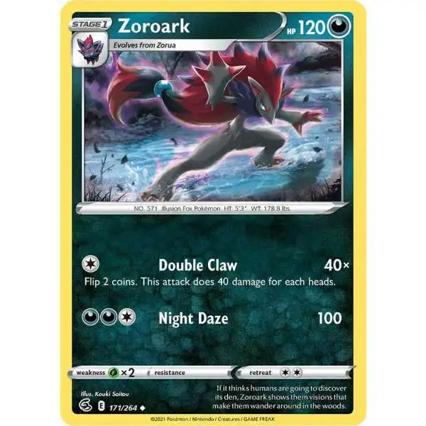 Pokemon Trading Card Game Sword & Shield Fusion Strike Uncommon Zoroark #171