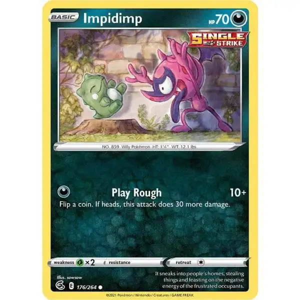 Pokemon Trading Card Game Sword & Shield Fusion Strike Common Impidimp #176