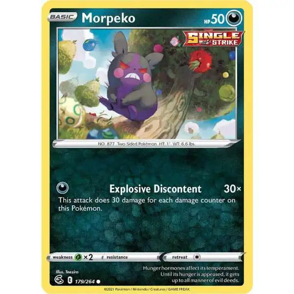 Pokemon Trading Card Game Sword & Shield Fusion Strike Common Morpeko #179