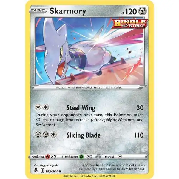 Pokemon Trading Card Game Sword & Shield Fusion Strike Common Skarmory #182