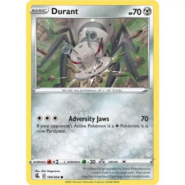 Pokemon Trading Card Game Sword & Shield Fusion Strike Common Durant #184