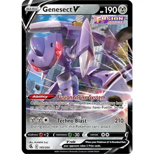 Pokemon Trading Card Game Sword & Shield Fusion Strike Ultra Rare Genesect V #185