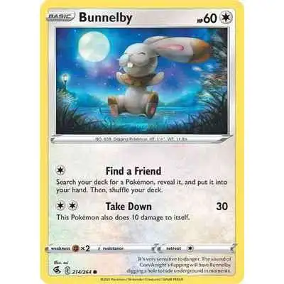 Pokemon Trading Card Game Sword & Shield Fusion Strike Common Bunnelby #214