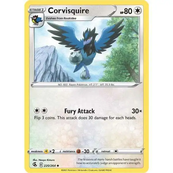 Pokemon Trading Card Game Sword & Shield Fusion Strike Uncommon Corvisquire #220