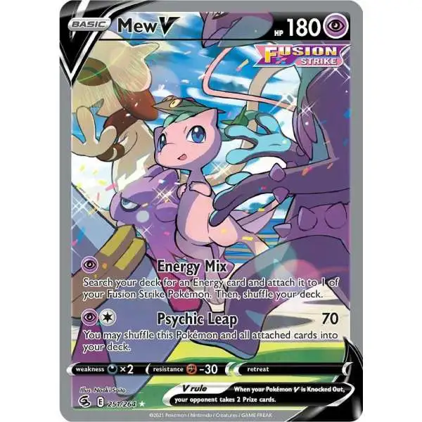 Pokemon Trading Card Game Sword & Shield Fusion Strike Ultra Rare Mew V #251 [Alternate Full Art]