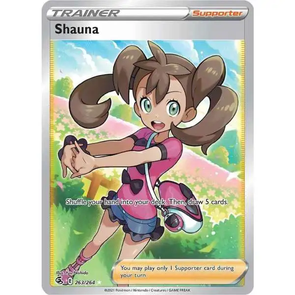 Pokemon Trading Card Game Sword & Shield Fusion Strike Ultra Rare Shauna #263 [Full Art]