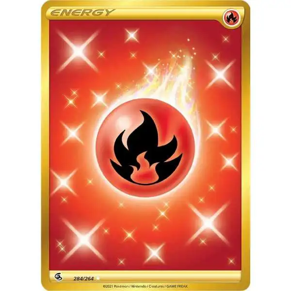 Pokemon Trading Card Game Sword & Shield Fusion Strike Secret Rare Fire Energy #284