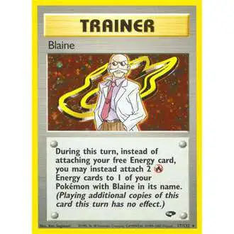 Pokemon Gym Challenge Rare Holo Blaine #17 [Lightly Played]