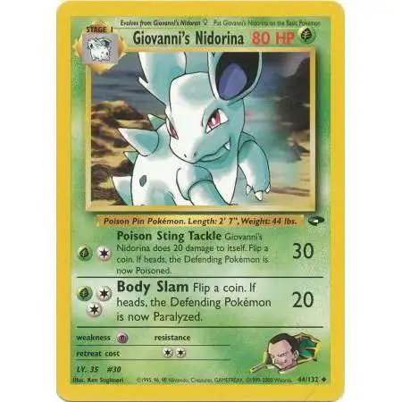 Pokemon Gym Challenge Uncommon Giovanni's Nidorina #44 [Lightly Played]