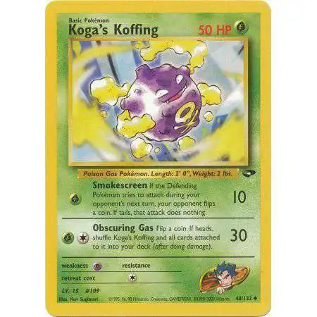 Pokemon Gym Challenge Uncommon Koga's Koffing #48