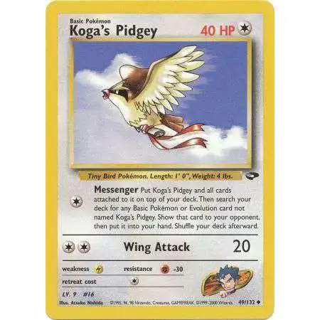 Pokemon Gym Challenge Uncommon Koga's Pidgey #49