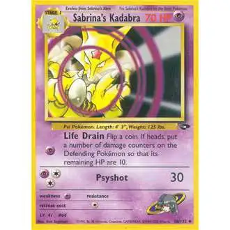 Pokemon Gym Challenge Uncommon Sabrina's Kadabra #58 [1st Edition] [Lightly Played]