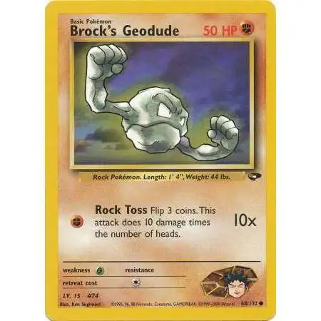 Pokemon Gym Challenge Common Brock's Geodude #68 [1st Edition]