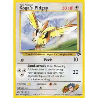Pokemon Gym Challenge Common Koga's Pidgey #80 [1st Edition]