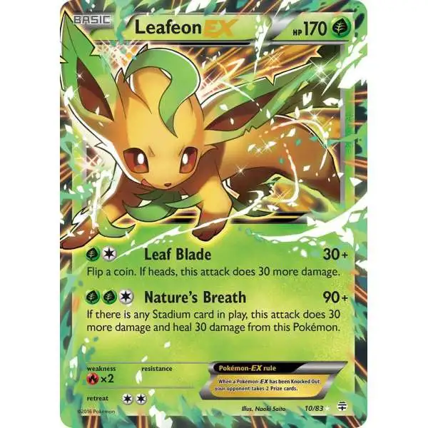 Pokemon X & Y Generations Ultra Rare Leafeon EX #10 [Lightly Played]