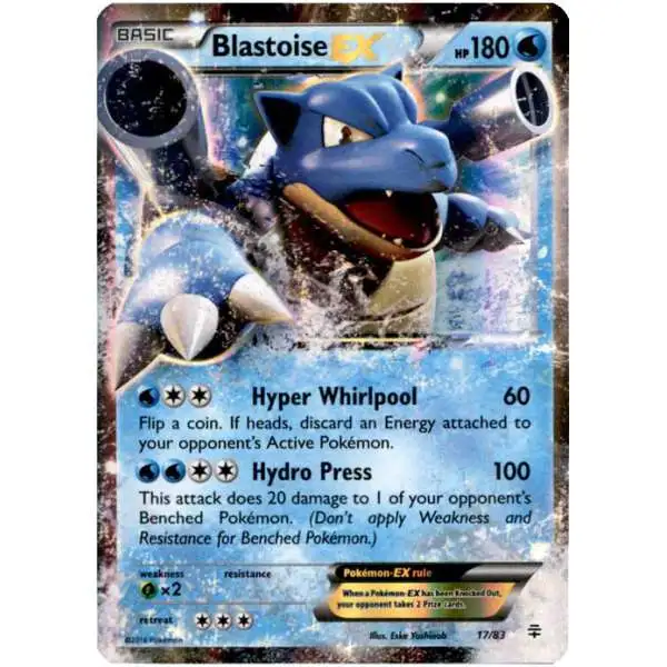 Pokemon X & Y Generations Ultra Rare Blastoise EX #17 [Lightly Played]