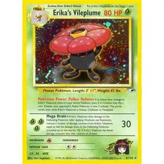 Pokemon Trading Card Game Gym Heroes Holo Rare Erika's Vileplume #5 [Lightly Played]