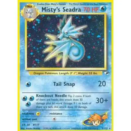 Pokemon Trading Card Game Gym Heroes Holo Rare Misty's Seadra #9 [Lightly Played]
