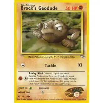 Pokemon Trading Card Game Gym Heroes Uncommon Brock's Geodude #38