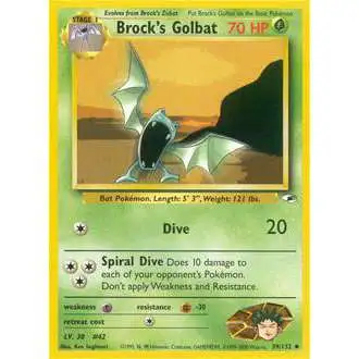 Pokemon Trading Card Game Gym Heroes Uncommon Brock's Golbat #39