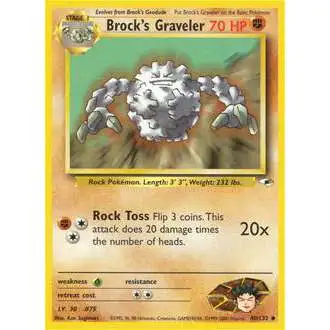 Pokemon Trading Card Game Gym Heroes Uncommon Brock's Graveler #40