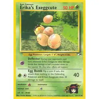 Pokemon Trading Card Game Gym Heroes Uncommon Erika's Exeggcute #43 [Lightly Played]