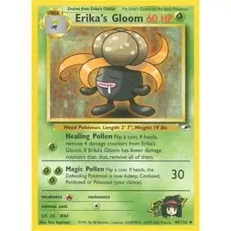 Pokemon Trading Card Game Gym Heroes Uncommon Erika's Gloom #45 [Lightly Played]