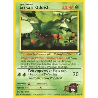 Pokemon Trading Card Game Gym Heroes Uncommon Erika's Oddish #47
