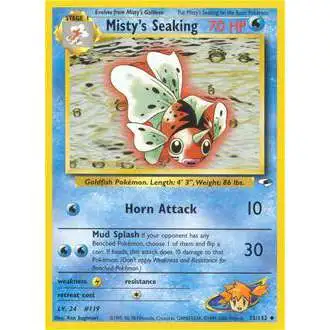 Pokemon Trading Card Game Gym Heroes Uncommon Misty's Seaking #55