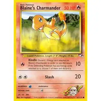 Pokemon Trading Card Game Gym Heroes Common Blaine's Charmander #61