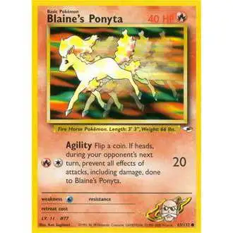 Pokemon Trading Card Game Gym Heroes Common Blaine's Ponyta #63