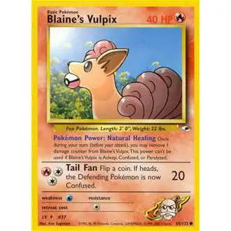 Pokemon Trading Card Game Gym Heroes Common Blaine's Vulpix #65 [Lightly Played]