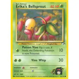 Pokemon Trading Card Game Gym Heroes Common Erika's Bellsprout #75
