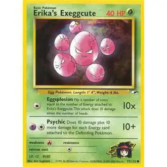 Pokemon Trading Card Game Gym Heroes Common Erika's Exeggcute #77