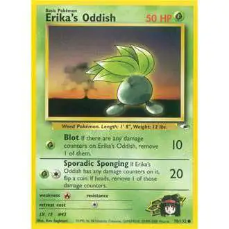 Pokemon Trading Card Game Gym Heroes Common Erika's Oddish #78 [Lightly Played]