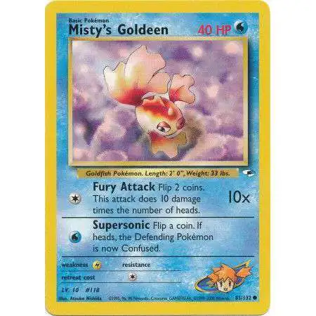 Pokemon Trading Card Game Gym Heroes Common Misty's Goldeen #85 [Lightly Played]