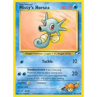 Pokemon Trading Card Game Gym Heroes Common Misty's Horsea #86
