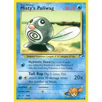 Pokemon Trading Card Game Gym Heroes Common Misty's Poliwag #87