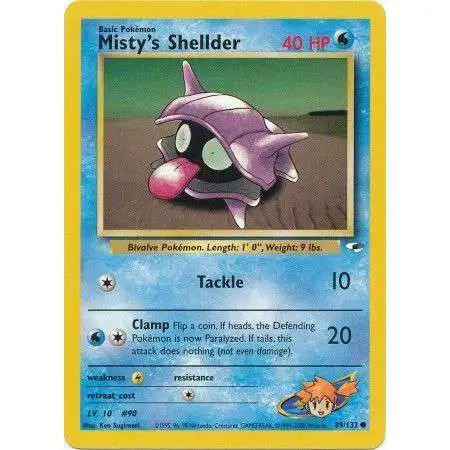 Pokemon Trading Card Game Gym Heroes Common Misty's Shellder #89