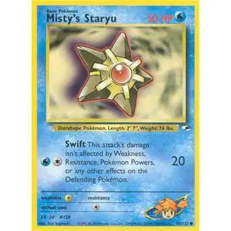 Pokemon Trading Card Game Gym Heroes Common Misty's Staryu #90 [Lightly Played]