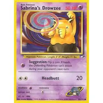 Pokemon Trading Card Game Gym Heroes Common Sabrina's Drowzee #92 [Lightly Played]