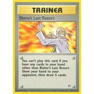 Pokemon Trading Card Game Gym Heroes Uncommon Blaine's Last Resort #105
