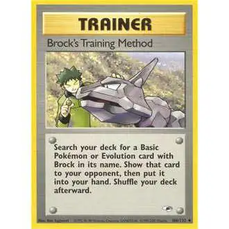 Pokemon Trading Card Game Gym Heroes Uncommon Brock's Training Method #106