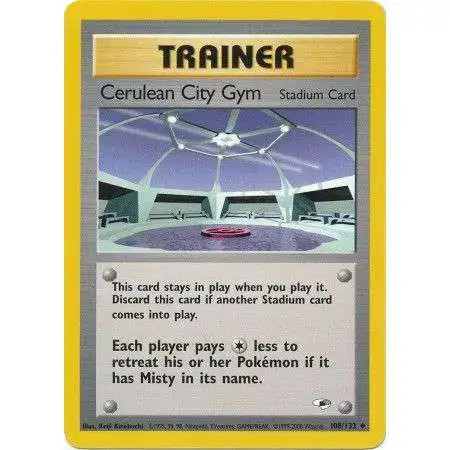 Pokemon Trading Card Game Gym Heroes Uncommon Cerulean City Gym #108