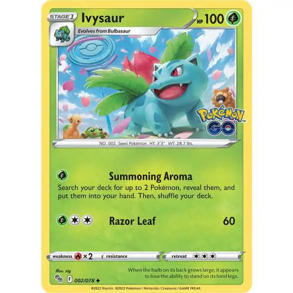 Trading Card Game Pokemon GO Uncommon Ivysaur #2