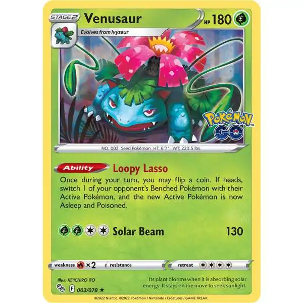 Trading Card Game Pokemon GO Holo Rare Venusaur #3
