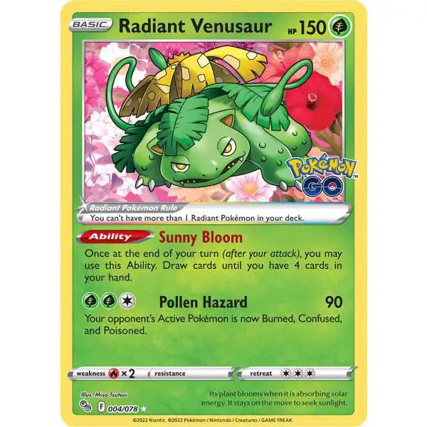 Trading Card Game Pokemon GO Ultra Rare Radiant Venusaur #4