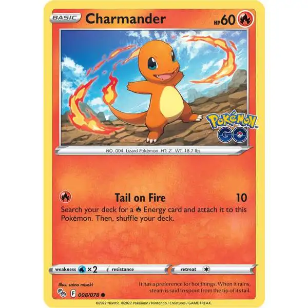 Trading Card Game Pokemon GO Common Charmander #8