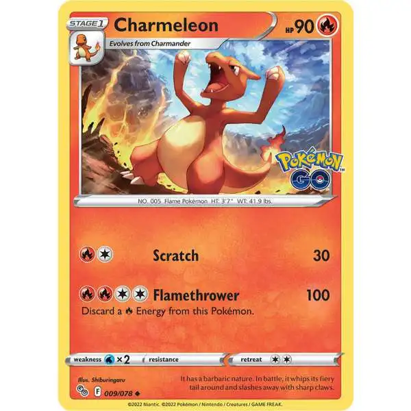 Trading Card Game Pokemon GO Uncommon Charmeleon #9