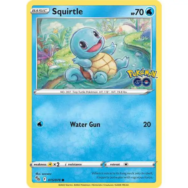 Trading Card Game Pokemon GO Common Squirtle #15